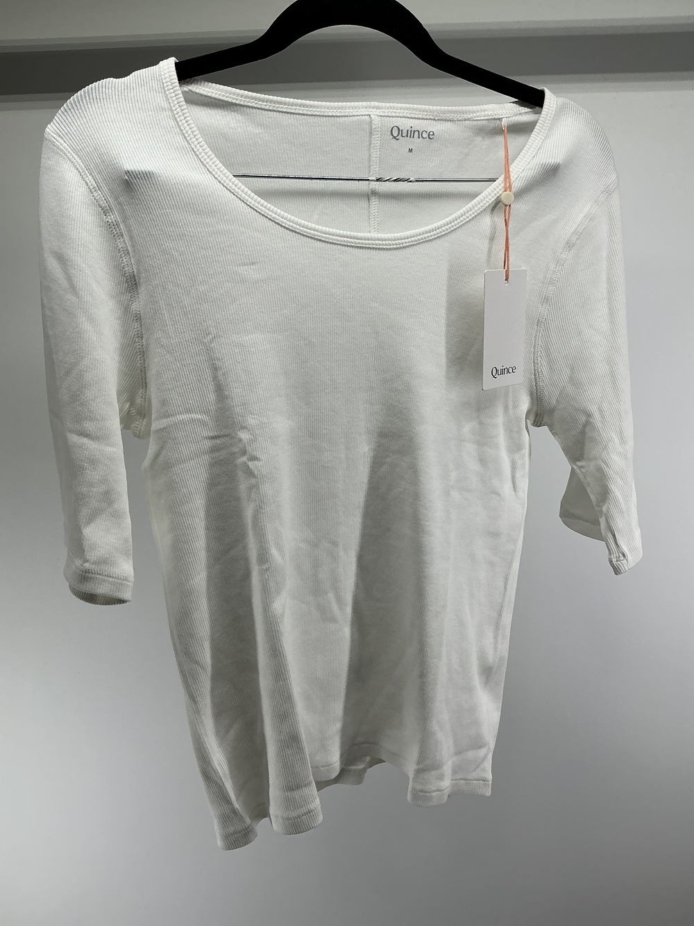 Organic Cotton Micro-Rib Elbow Sleeve Tee